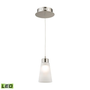 Alico Coppa 1 Light Led Pendant in Satin Nickel with White Glass Lca501-10-16m - All