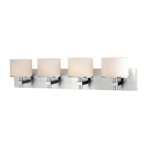 Alico Ombra 4 Light Vanity in Chrome and White Opal Glass Bv514-10-15 - All
