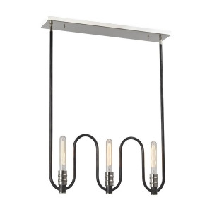 Elk Continuum 6 Light Chandelier In Silvered Graphite With Polished Nickel Accents 31904-3 - All