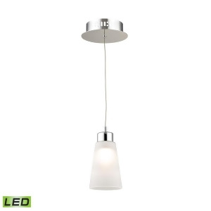 Alico Coppa 1 Light Led Pendant in Chrome with White Glass Lca501-10-15 - All