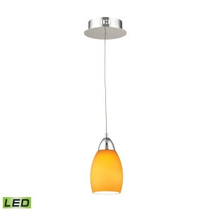 Alico Buro 1 Light Led Pendant in Chrome with Yellow Glass Lca201-8-15 - All