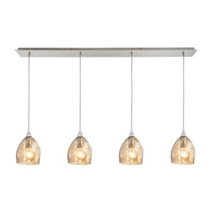 Elk Niche 4 Light Pendant In Satin Nickel And Champagne Plated Glass 31595-4Lp - All