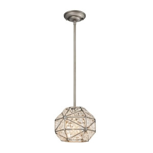 Elk Constructs 1 Light Pendant In Weathered Zinc 11835-1 - All