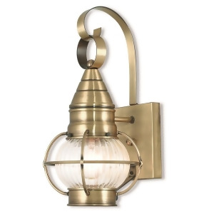 Livex Lighting Newburyport 1 Light Wall Lantern Antique Brass 27000-01 - All