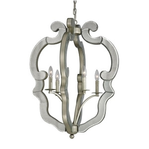 Elk Lighting Mariana Collection 4 Light Pendant in Speckled Silver 19102-4 - All