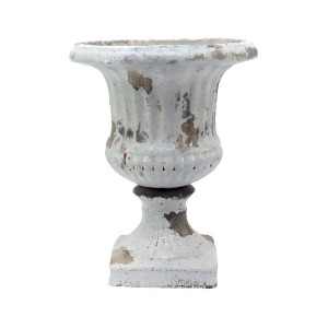 Pomeroy Castleton Garden Pedestal Urn Antique White Crackle 563034 - All