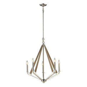 Elk Lighting Madera Collection 5 Light Chandelier in Polished Nickel 31475-5 - All
