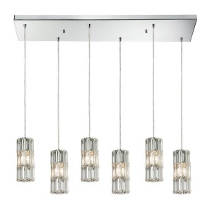 Elk Lighting Cynthia Collection 6 Light Chandelier Polished Chrome 31486-6Rc - All