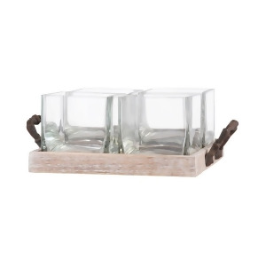 Pomeroy Campagne 4 Server Rustic Ashwood Clear 608490 - All