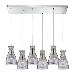 Elk Lighting Strata Collection 6 Light Chandelier in Polished Chrome 46107-6Rc - All