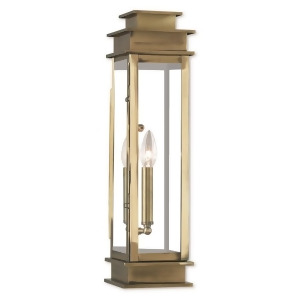Livex Lighting Princeton 1 Light Wall Lantern Antique Brass 20207-01 - All