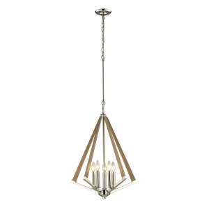 Elk Lighting Madera Collection 5 Light Pendant in Polished Nickel 31474-5 - All