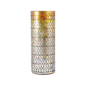 Pomeroy Capelo Vase Large Amber Shimmer Mosaic 439346 - All