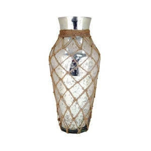 Pomeroy Cassieo Vase Antique Silver With Jute 518102 - All