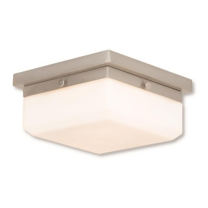 Livex Allure 2 Light Ada Wall Sconce/Ceiling Mount Brushed Nickel 65536-91 - All