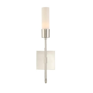 Savoy House Luxor 1 Light Sconce Polished Nickel White Opal 9-104-1-109 - All