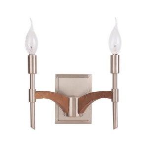 Craftmade Tahoe 2 Light Wall Sconce Brushed Nickel/Whiskey Barrel 40362-Bnkwb - All