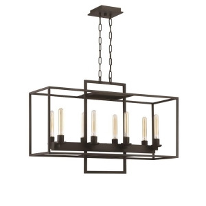 Craftmade Cubic 8 Light Linear Chandelier Aged Bronze Brushed 41528-Abz - All