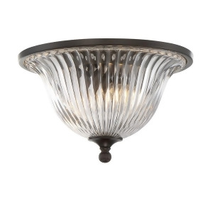 Savoy House Aberdeen Flush Mount Classic Bronze Clear Ribbed 6-150-14-44 - All