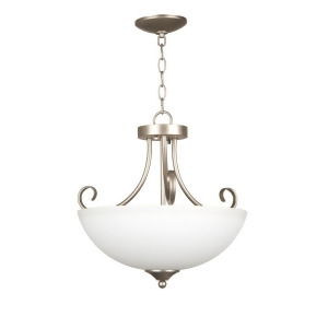 Craftmade Raleigh 3 Light Semi Flush Satin Nickel White Frosted 25333-Sn-wg - All