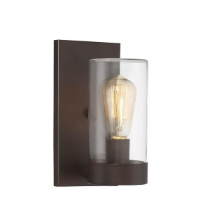 Savoy House Inman 1 Light Outdoor Sconce English Bronze Clear 9-1132-1-13 - All
