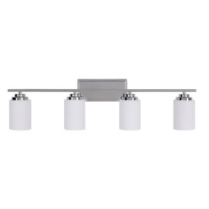 Craftmade Albany 4 Light Vanity Chrome White Frosted Glass 39704-Ch - All