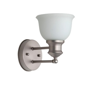 Craftmade Light Rail 1 Light Wall Sconce Brushed Nickel White 19805Bn1-wg - All