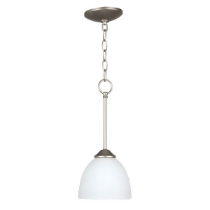 Craftmade Raleigh 1 Light Mini Pendant Satin Nickel White Frosted 25321-Sn-wg - All