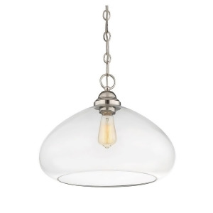 Savoy House Shane 1 Light Pendant Polished Nickel Clear 1-2070-1-109 - All