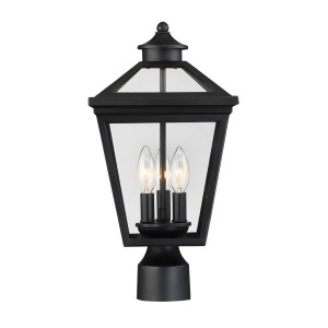 Savoy House Ellijay Post Lantern Black Clear 5-147-Bk - All