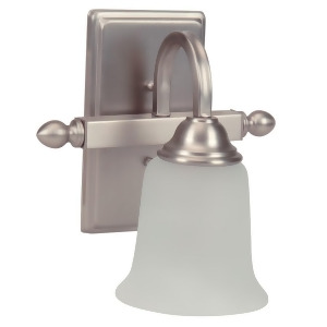 Craftmade Madison 1 Light Wall Sconce Brushed Satin Nickel White 15209Bn1-wg - All
