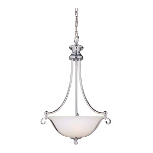 Craftmade Chelsea 3 Light Inverted Pendant Chrome White Frosted 39843-Ch - All