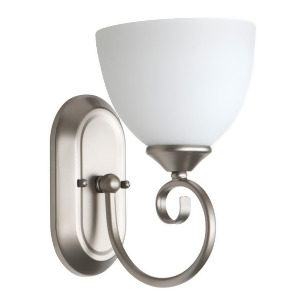 Craftmade Raleigh 1 Light Wall Sconce Satin Nickel White Frosted 25301-Sn-wg - All