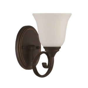 Craftmade Barrett Place 1 Light Wall Sconce Bronze White 24201-Mb-wg - All