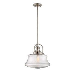 Savoy House Garvey 1 Light Pendant Polished Nickel Clear 7-5012-1-109 - All