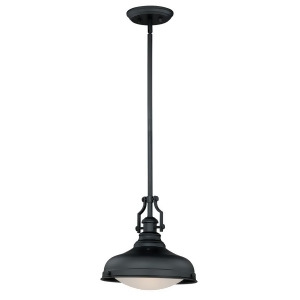 Vaxcel Keenan 1L Pendant Oil Rubbed Bronze Metal Shade Sand Blasted P0194 - All