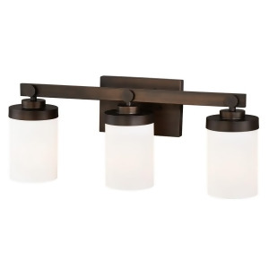Vaxcel Sorin 3L Vanity Light Architectural Bronze Frosted Opal Glass W0217 - All