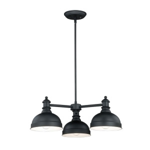 Vaxcel Keenan 3L Chandelier Oil Rubbed Bronze Metal Shade H0169 - All