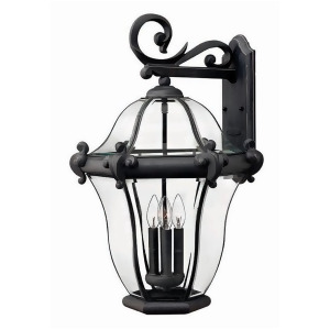 Hinkley Lighting San Clemente 4 Light Outdoor Large Wall Mount Black 2446Mb - All