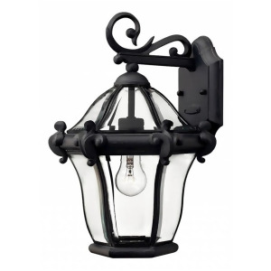 Hinkley Lighting San Clemente 1 Light Outdoor Small Wall Mount Black 2440Mb - All