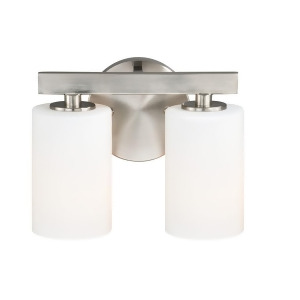 Vaxcel Glendale 2L Vanity Satin Nickel Frosted Opal Glass W0227 - All