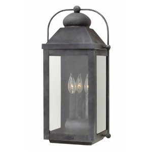 Hinkley Lighting Anchorage 3 Light Outdoor Large Wall Mount Aged Zinc 1855Dz - All