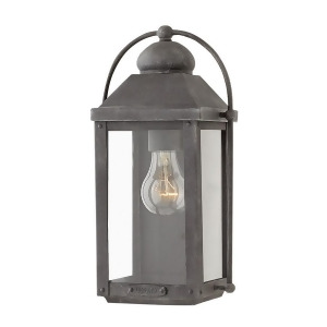 Hinkley Lighting Anchorage 1 Light Outdoor Small Wall Mount Aged Zinc 1850Dz - All