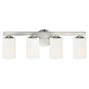 Vaxcel Glendale 4L Vanity Satin Nickel Frosted Opal Glass W0229 - All