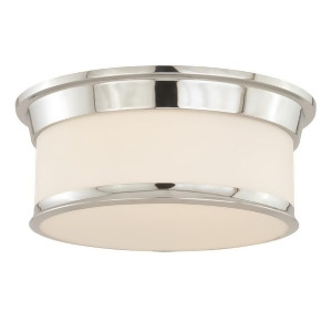 Vaxcel Carlisle 2L Flush Mount Chrome Frosted Opal Glass C0098 - All