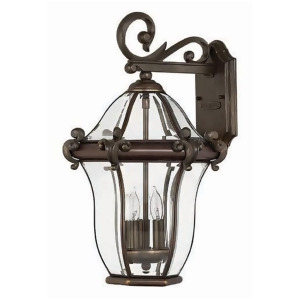 Hinkley San Clemente 3 Light Outdoor Sm Wall Mount Copper Bronze 2444Cb - All