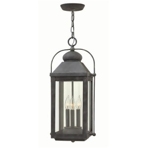 Hinkley Lighting Anchorage 3 Light Outdoor Hanging Aged Zinc 1852Dz - All
