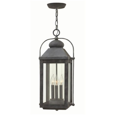 Hinkley Lighting Anchorage 3 Light Outdoor Hanging Aged Zinc 1852dz Hinkley Lighting Anchorage 3 Light Outdoor Hanging Aged Zinc 1852dz