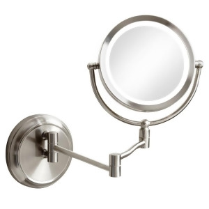 Dainolite Swing Arm Led Lighted Magnifier Mirror Satin Chrome Ledmir-1w-sc - All