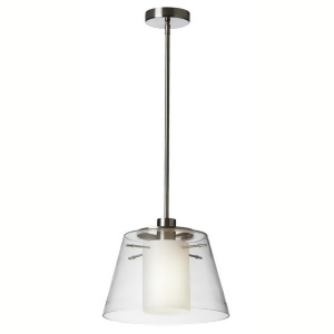 Dainolite 1Lt Pendant w/ Clear Glass White Frosted Glass 903-131P-pc - All